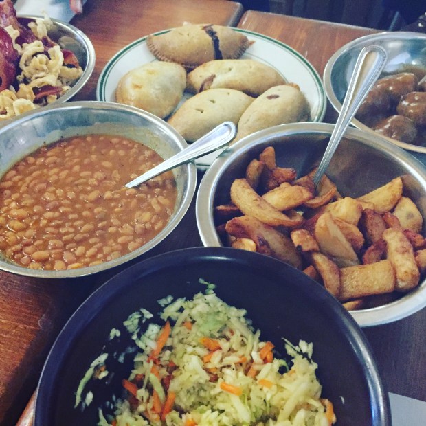 Selection of dishes served at Érablière Charbonneau