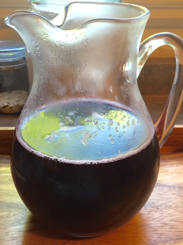 Jus de Bissap or Hibiscus juice with pomegranate