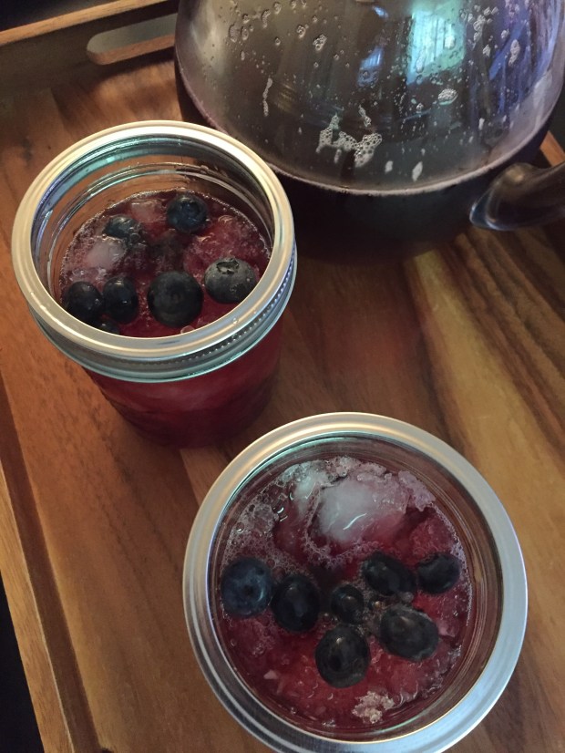 Jus de Bissap or Hibiscus juice with pomegranate