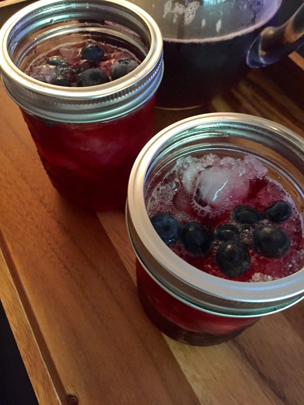 Jus de Bissap or Hibiscus juice with pomegranate