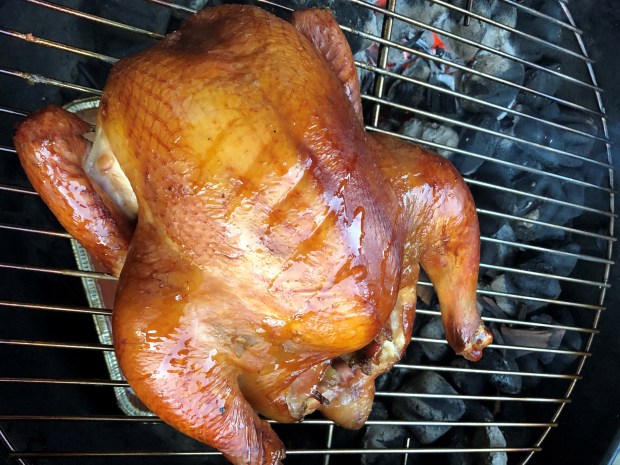 Homemade smoked chicken